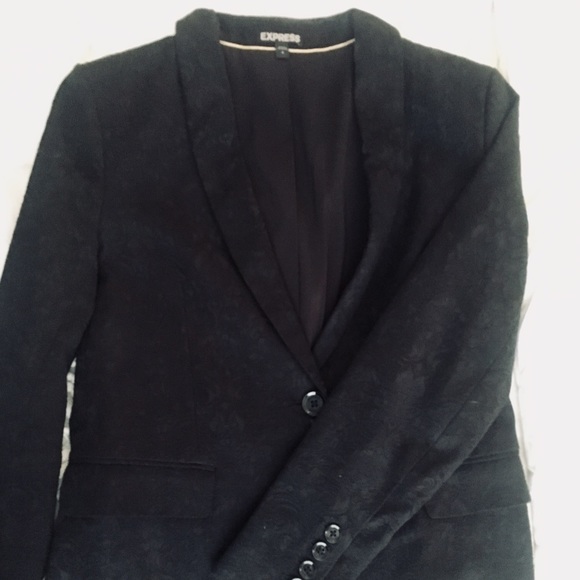 Express Brocade Black Jacket - Picture 1 of 5